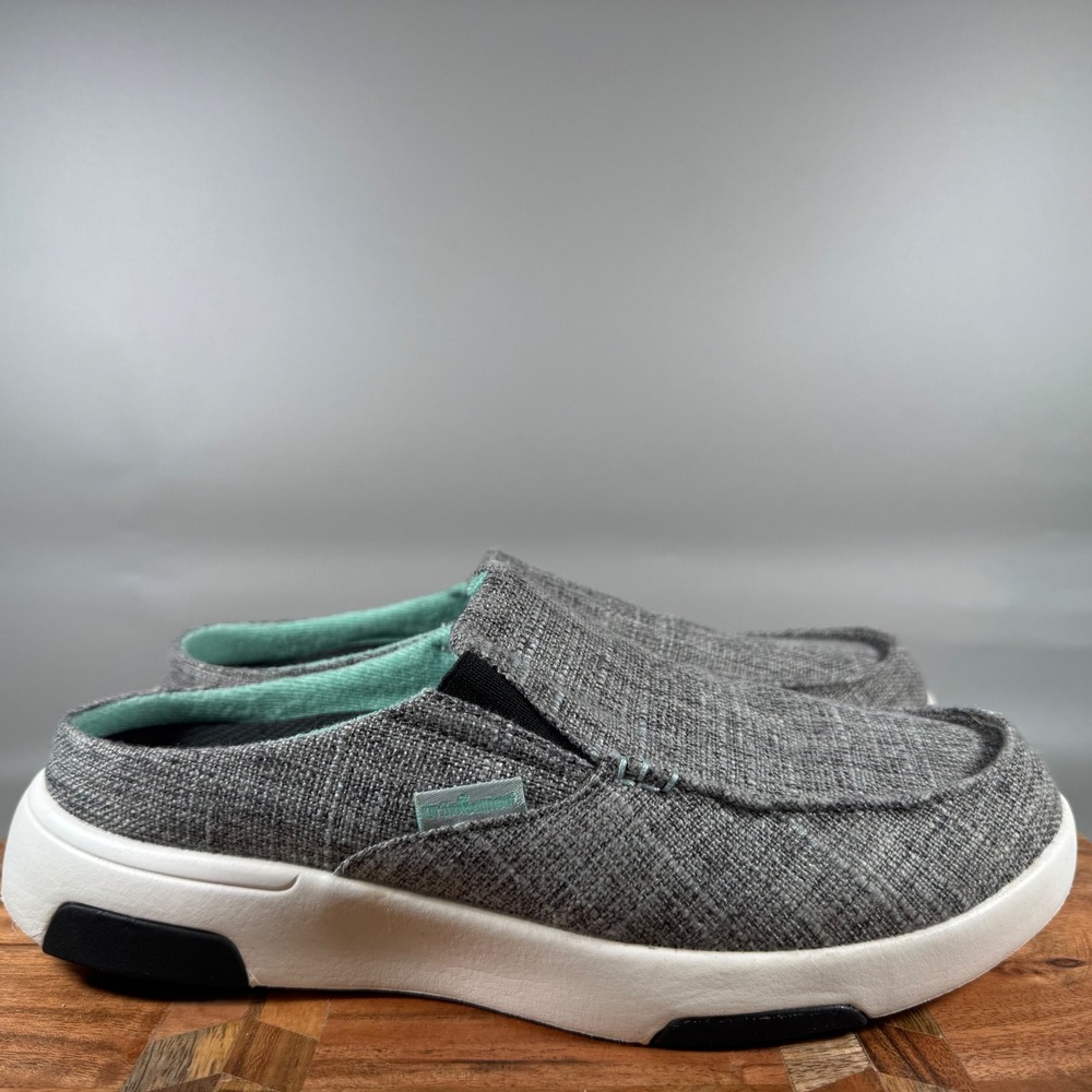 Orthocomfoot Womens Gray Canvas Slip On Mule Sneakers ZGBX03G Size 9 US 40 EU